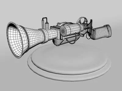 SteamPunk Shotgun Cartoon 3D model
