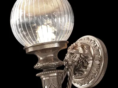Ombres et Facettes torche lion wall light 3D model