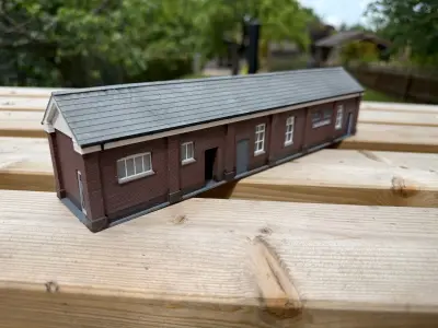 Model Railway Island Platform Building V1 3D print model