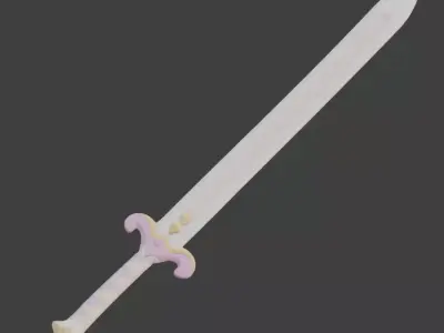 Stylized Anime Hero Sword 3D Model Low-poly 3D model