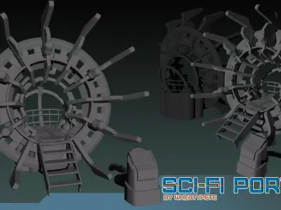Just a rad little portal and control panel  3D model