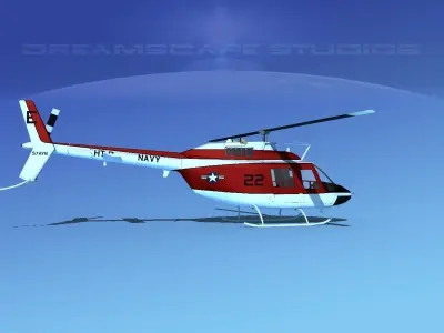 Bell OH-58B US Navy 1 3D model