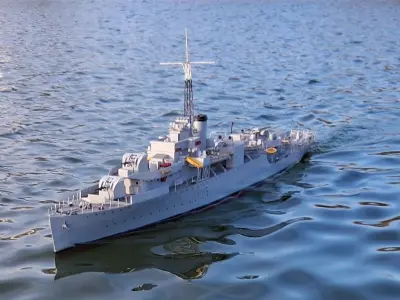 HMS Amethyst  Black Swan Sloop radio controlled working model 3D print model