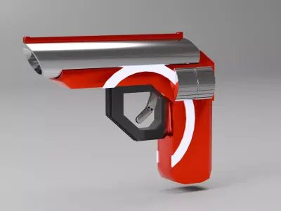 Futuristic Handgun Concept Free low-poly 3D model