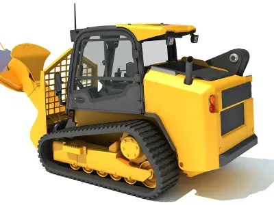 Skid Steer Loader Tree Cutter 3D model
