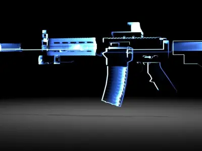 M4 gune 3D model