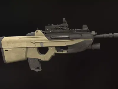 F2000 gun Low-poly 3D model