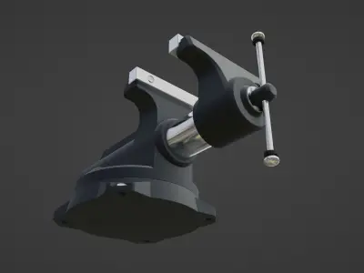 Bench Vise Low-poly 3D model get