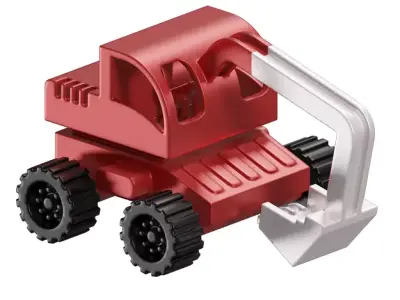 Baby Bulldozer Toy 3D model