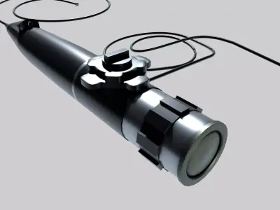 Medical Endoscope Low-poly 3D model