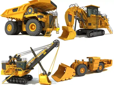 Mining Machinery 3D model purchase