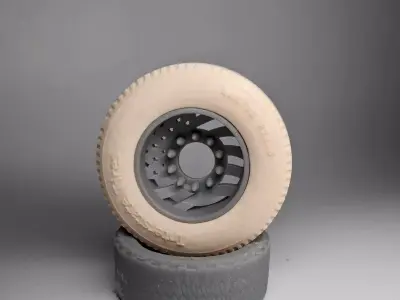 US Flag rims for Semi truck and trailer 22-5 inch 3D print model
