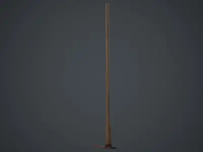 Hoe 2C Low-poly 3D model