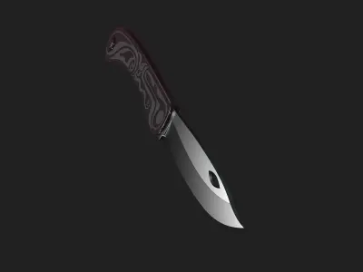 Knife with patterns 3D model