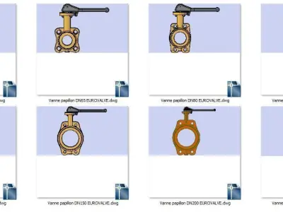 Butterfly Valve EUROVALVE DN65 DN250 3D model