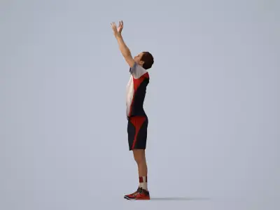 00560Jason004 - Adult Caucasian man exercising in athletic wear 3D model