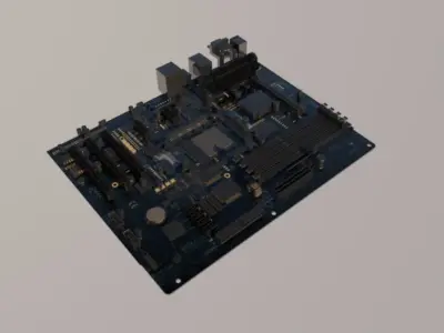 Motherbroad computer motherboard 3D model