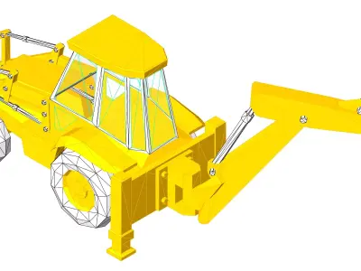 Backhoe Loader-04 3D model