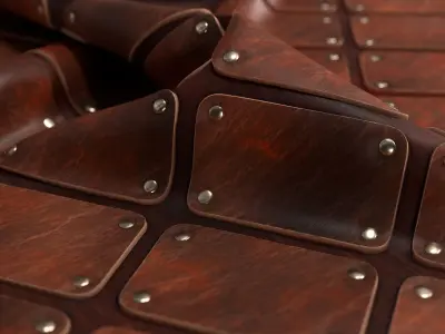 Leather Armor PBR Material - PNG - 4K - SBSAR 3D model