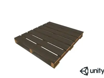 Wooden Pallet Low-poly 3D model 17