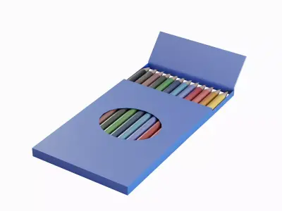 Colored Pencils Pack 03 Low-poly 3D model
