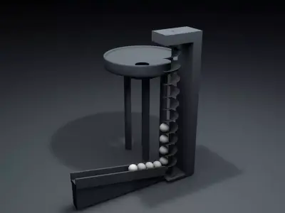 marble machine animation 3D model