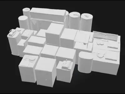 Industrial Junkyard  Chaotic Mechanical Graveyard 3D model