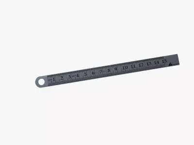 Steel Ruler 3D model purchase