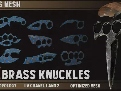 50 Brass Knuckles Base Mesh vol 01 3D model