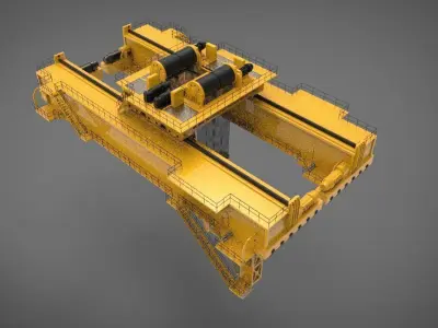 heavy overhead crane 3D model