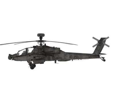 Chopper Gunner Rigged Military Helicopter  3D model