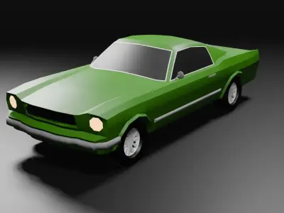 Muscle Cars - Low Poly Free low-poly 3D model