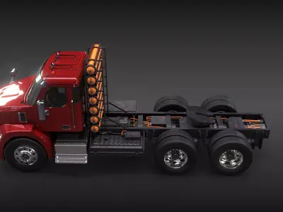 Hydrogen Generic Semi Truck 3D model