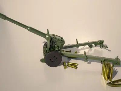 Howitzer Artillery for 3Dprint 3D print model