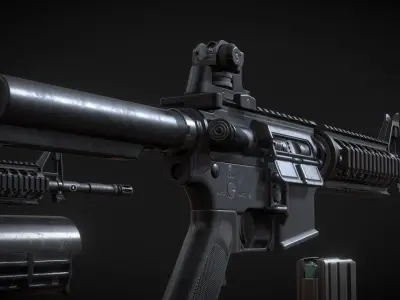  M4A1 carbine 3D model