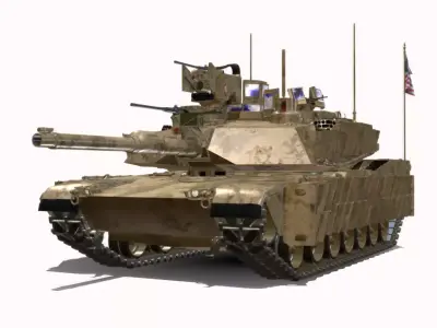 ABRAMS M1A2 SEP V2  Low-poly 3D model