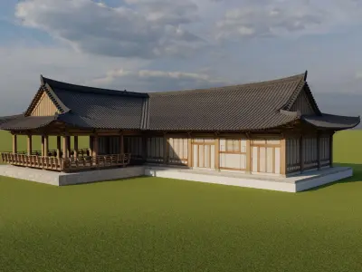 Korea house Hanok 3D model