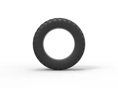 Military tire 5 Scale 1 to 10 3D print model