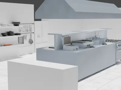 Industrial Kitchen 3D model get