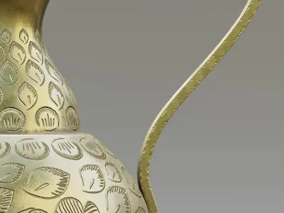  Vintage brass pitcher 3D model