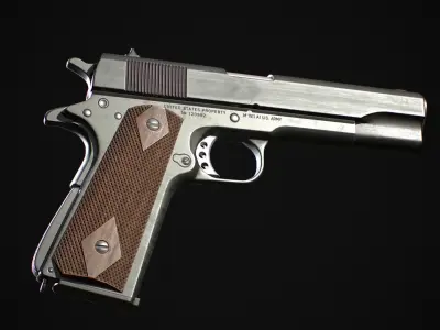 Colt 1911 Hand Gun Low-poly 3D model