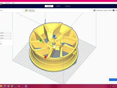 wheel rim 211 stl 3D print model