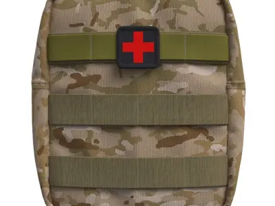 Military Tactical Medical Pouch - Marvelous Designer 3D model