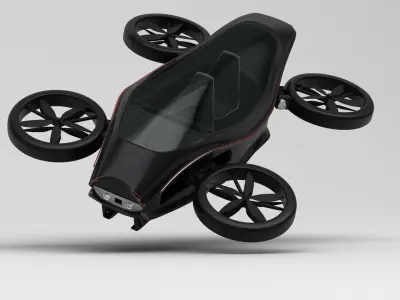 Sci fi Drone 3D model 2