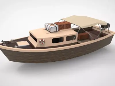 river ship 3D model