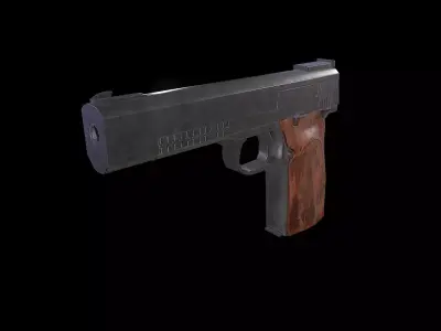 Low poly gun Low-poly 3D model purchase