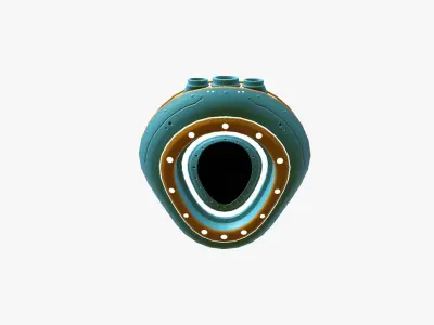 Alien Spaceship UFO C12 Cartoon - Sci Fi Spacecraft Design Low-poly 3D model