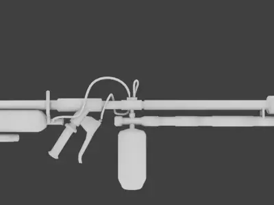 flamethrower grenade launcher 3D model