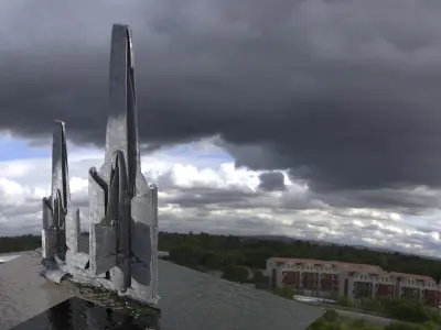 Halo Forerunner Inspired Towers 2 3D model