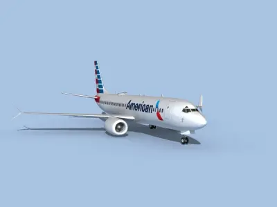 Boeing 737-800 Max American Airlines 3D model purchase
